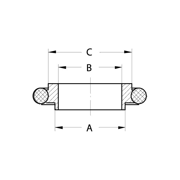NW10/16 KF adapter center.ring perbunan