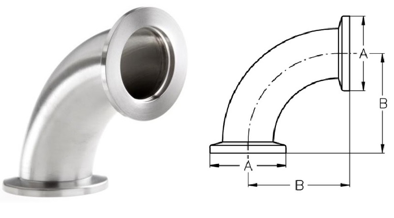 NW16 elbow 90° stainless
