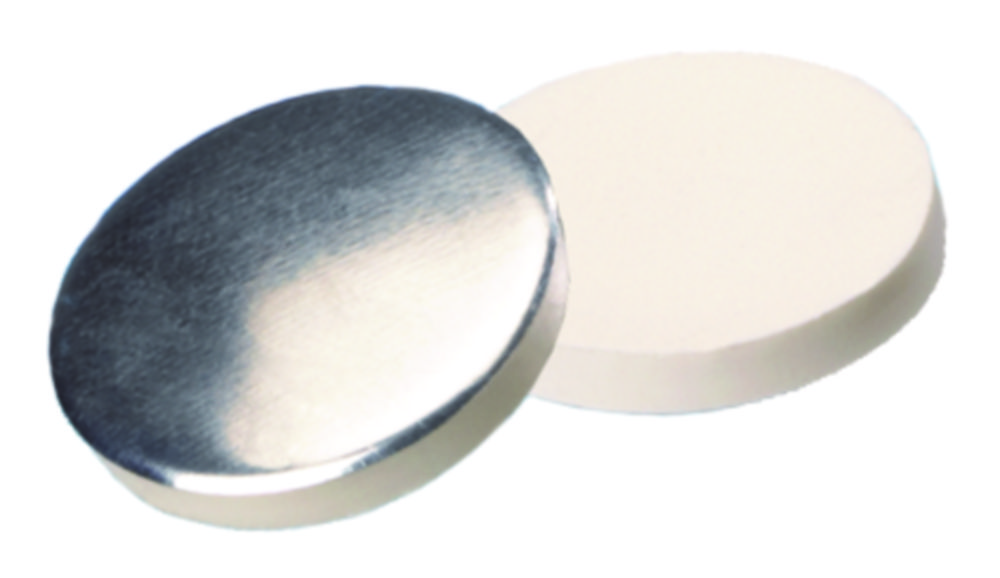 [4001550] Septa, LLG, for N 20 crimp seals, silicone(white)/alu foil(silver) 50 A