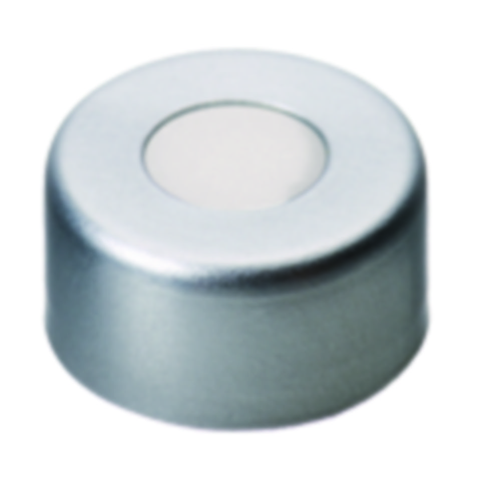 Crimp seals, LLG, N 11, alu w. hole, silver, PTFE 53 D