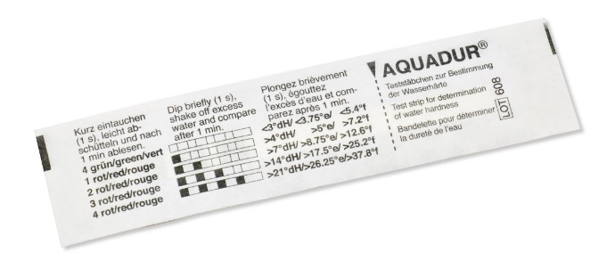 AQUADUR test strips, gradation:  3-21 °dH, 1000pcs