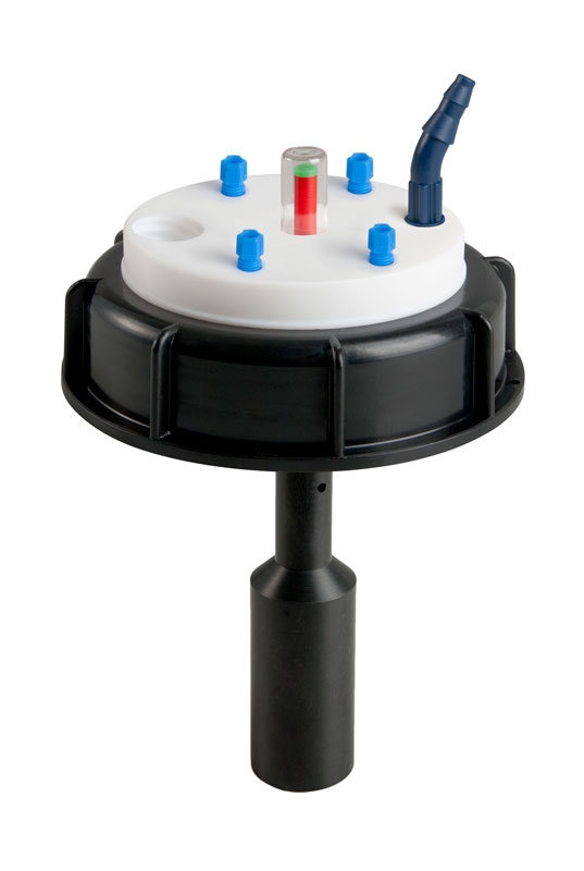 [4005616] Waste cap, SCAT Safety Waste Cap, S 90, Type 7, level ind., 1 x GL 14 / 2 x capillary / 1 x fitting