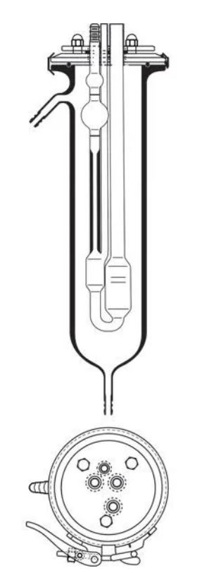 Temperature jacket for Ubbelohde viscosimeter, SI Analytics, 0 to 180 °C