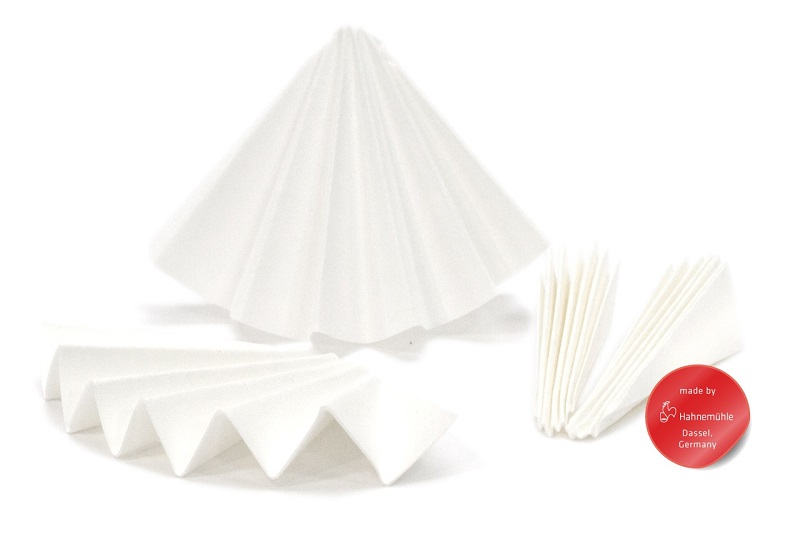 Folded filter, Hahnemühle 2555, qualitative, Ø185 mm, for analysis of malt and beer