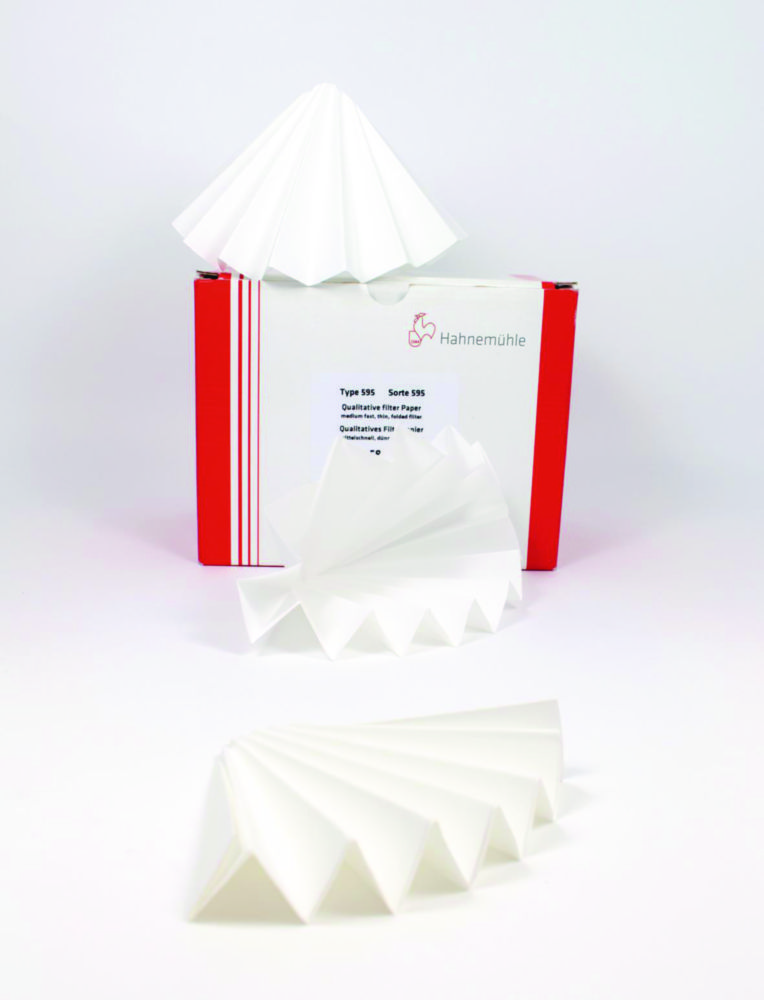 Folded filter, Hahnemühle 597, qualitative, Ø185 mm, 4-7 µm, 100 pcs