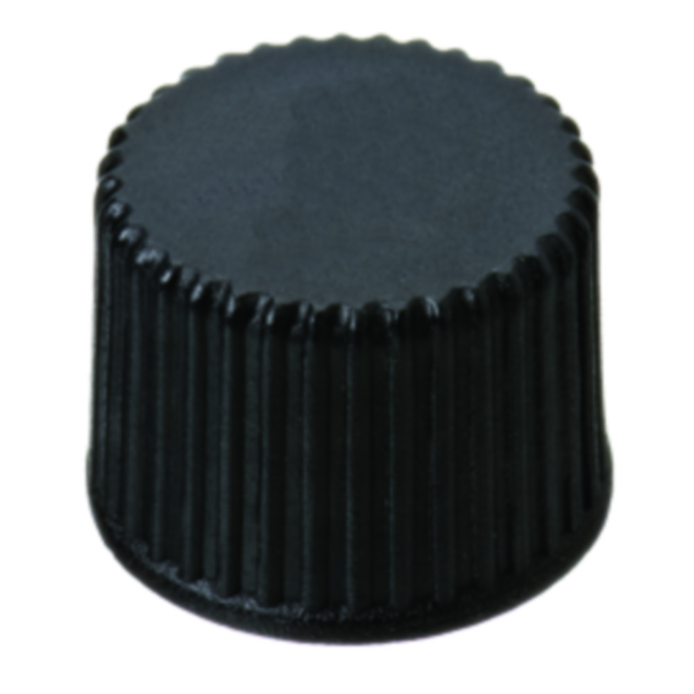 Screw cap, LLG, N 8, black PP, silicone/PTFE 45 A