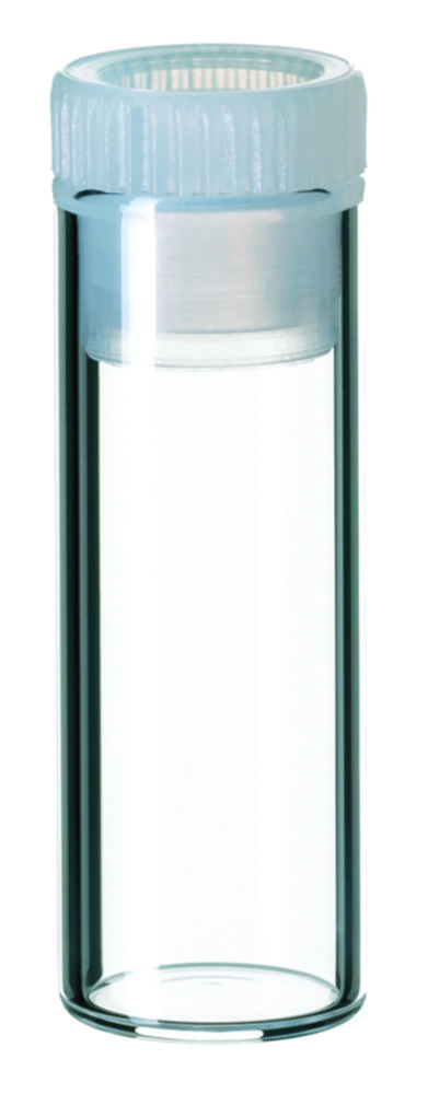 Shell vials w. PE plug, LLG, N 12, clear, 2 mL