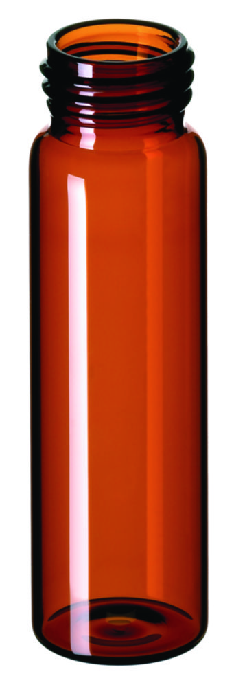 Vials w. screw neck, LLG, N 24 EPA, 40 mL, amber