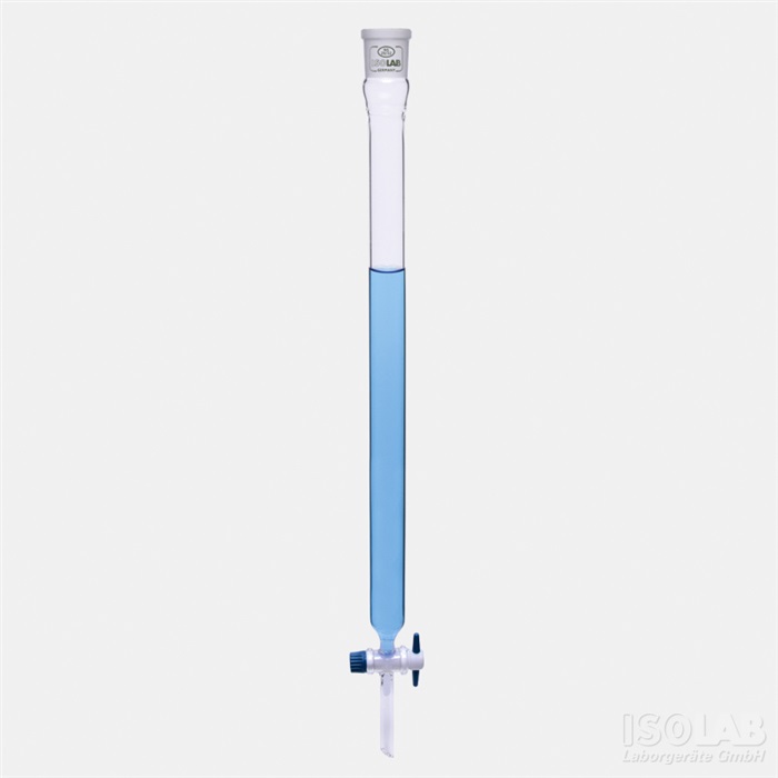 Chromatography column without frit, ISOLAB, NS 29/32, 600 mm, Ø30 mm, 630 mL