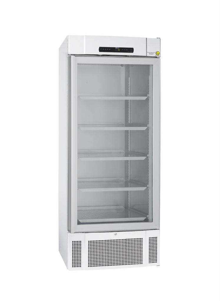 Refrigerator, GRAM BioMidi RR625, +2/+20°C, 625L, glass door, 5 shelves, white