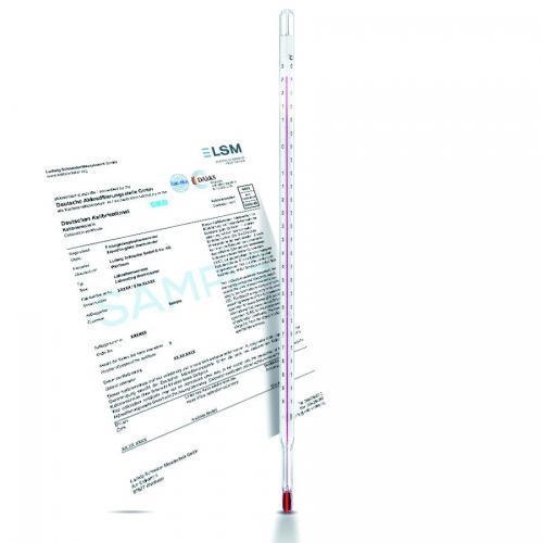 Precision thermometer -10 - +100°C in 0.5°C, 270mm