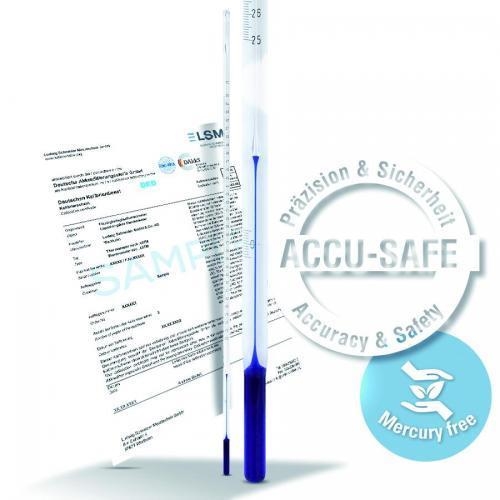Precision thermometer -20 - +150°C in 1°C, 76 mm