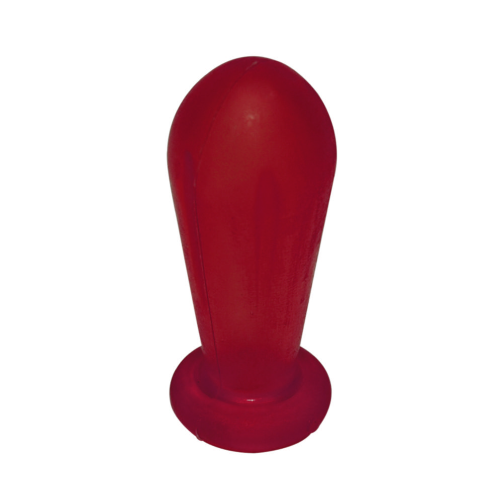 [4661160] Pipette teats, Deutsch & Neumann, Natural rubber/ latex, red, 2 ml