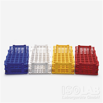 Test tube rack, PP for 55 tubes (5x11) Ø16mm, blue