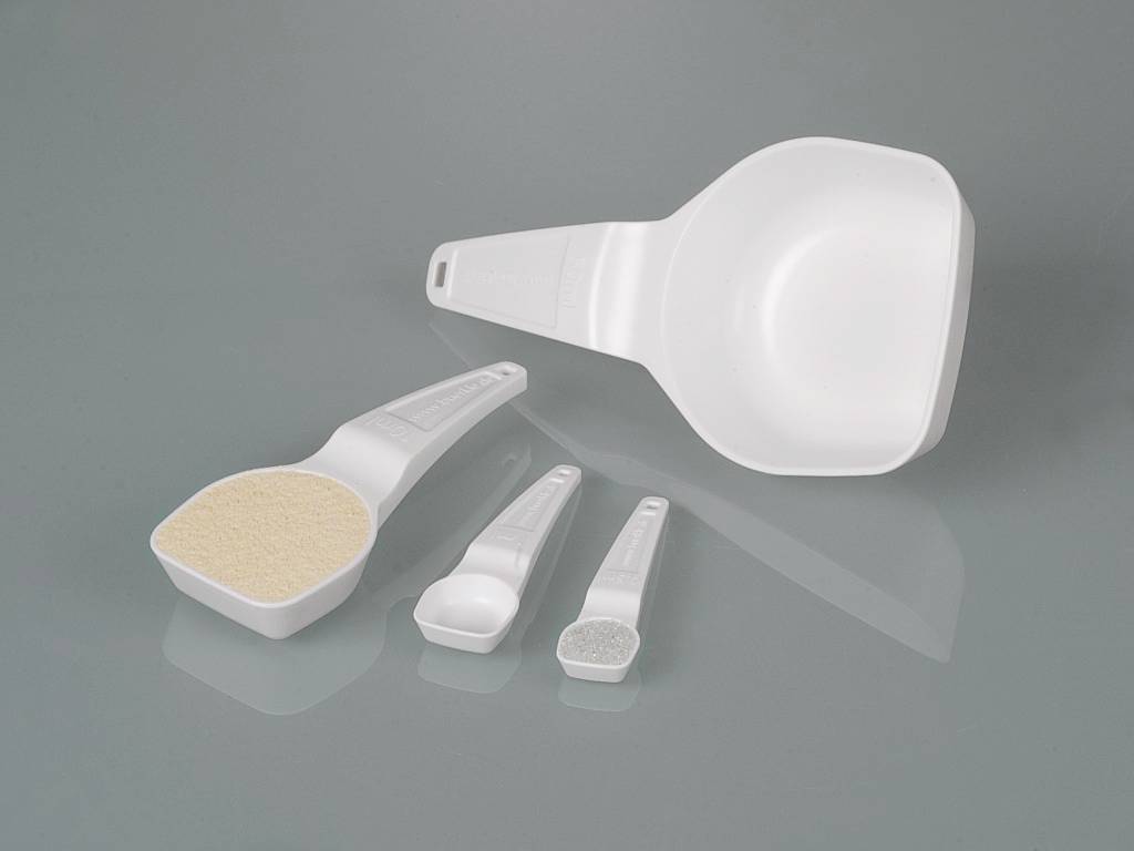 Dosage spoon 0.5 ml, PS, white, sterile