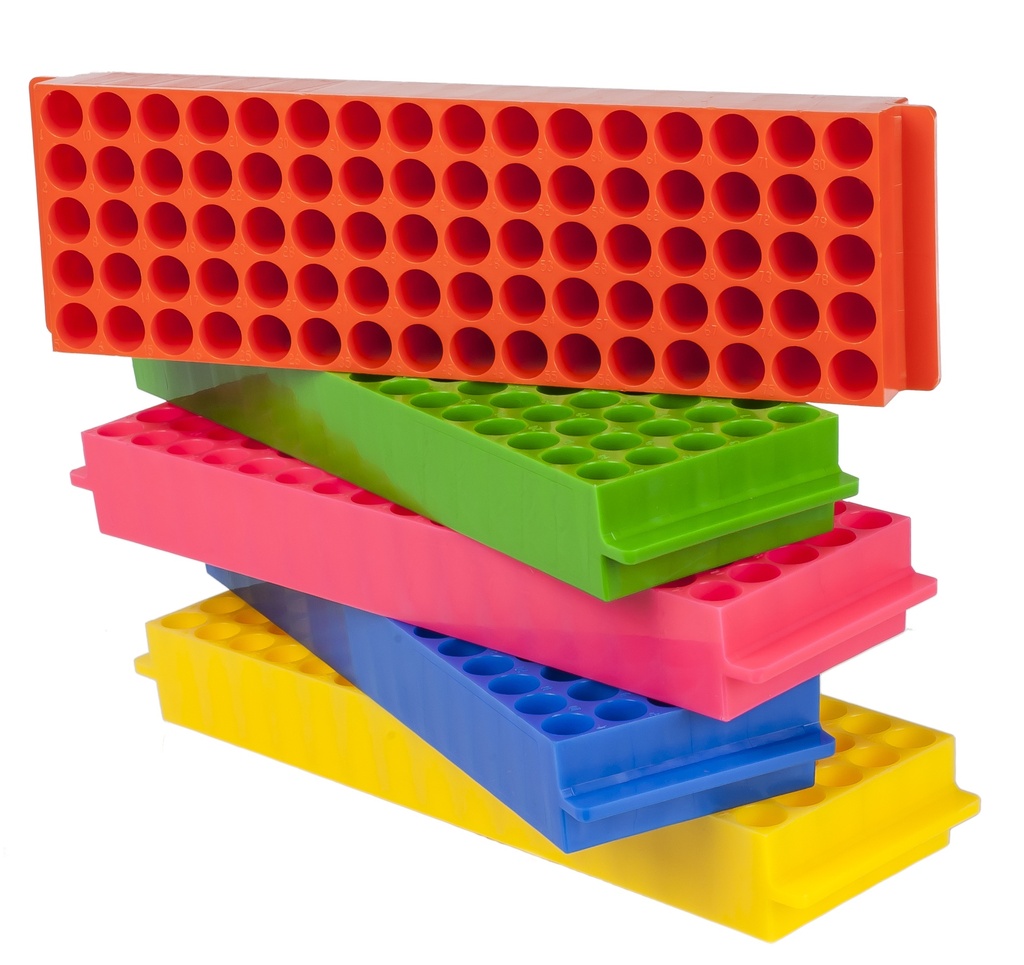 80-Well microtube racks, red