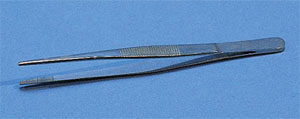 Forcep, straight, blunt, 130mm