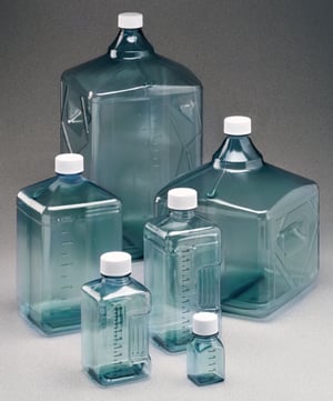 [4675592] InVitro Biotainer® bottle 10000 ml PC, light blue, PP screw-cap, PE handle, sterile, pack of 2