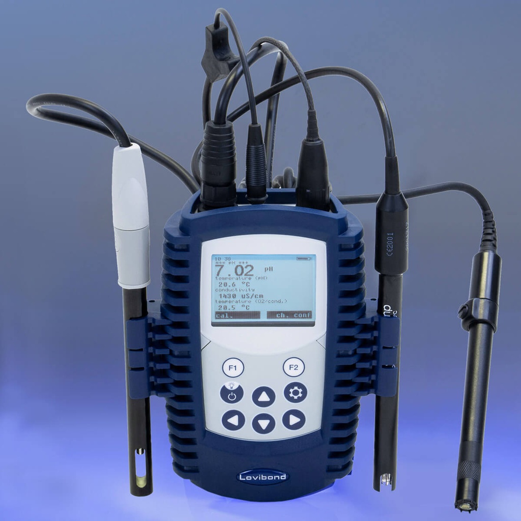 Multiparameter meter, Lovibond SD 335 pH/Con/DO, Set 3 w. sensors and accessories