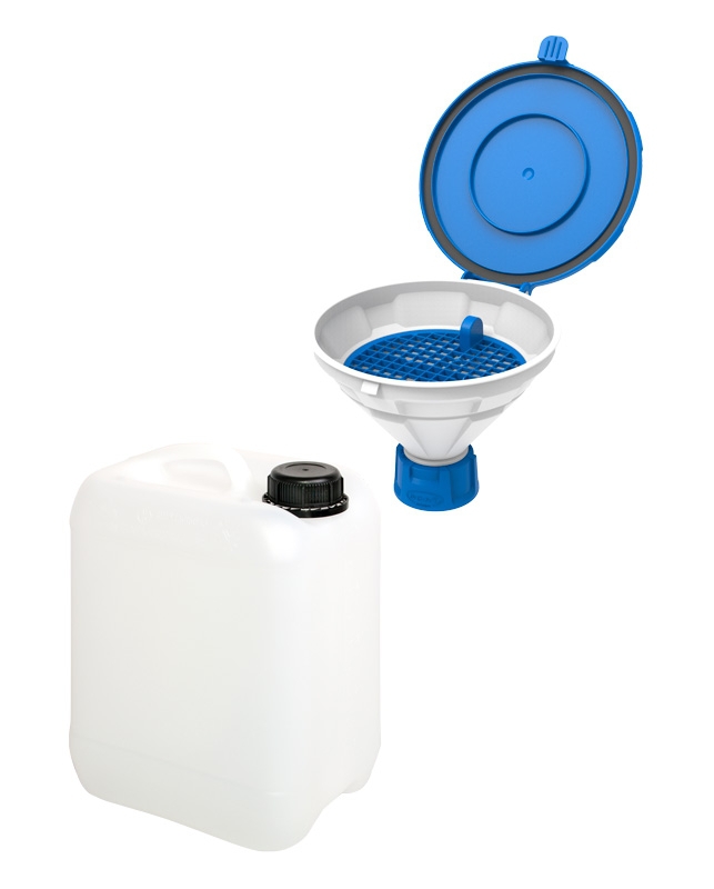 [4679473] Waste kit, SCAT Funnel Disposal Set 3, 5 L canister and safety funnel, HDPE, GL 45