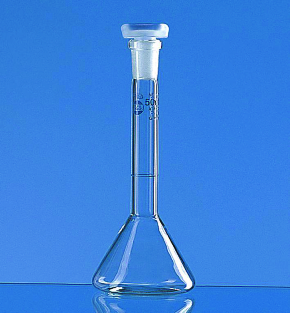 Volumetric flasks, trapezoidal, PP stopper, 1 ml