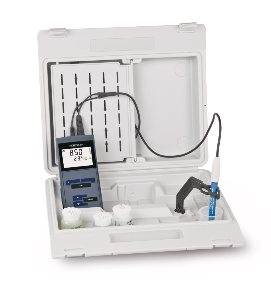 pH meter, LLG Premium Line SM Pro 3110, w. case, electrode, and accessories