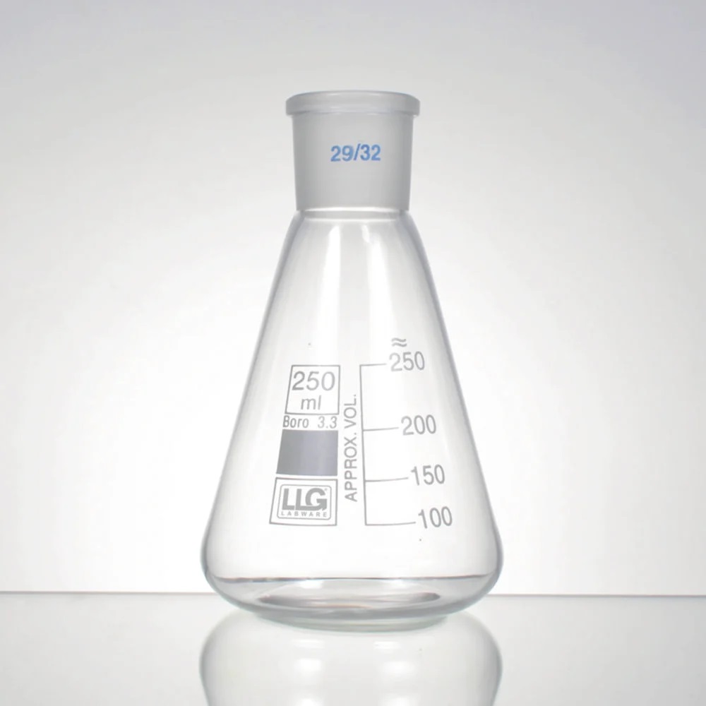Erlenmeyer flask with NS29, LLG, 50 mL, 2 pcs