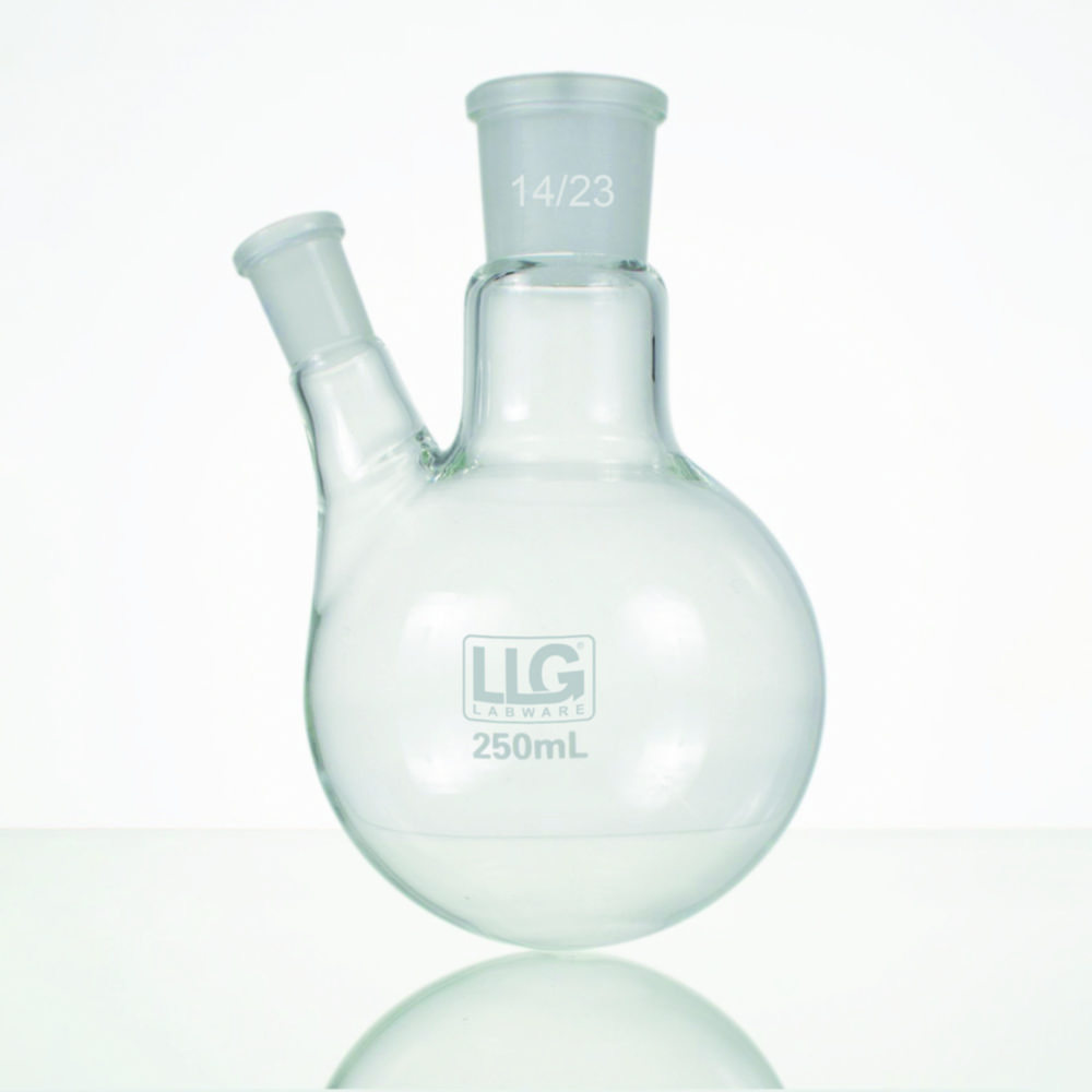 [4686154] Round-bottom Flasks, Two-neck, Side Neck Angled, 250 ml