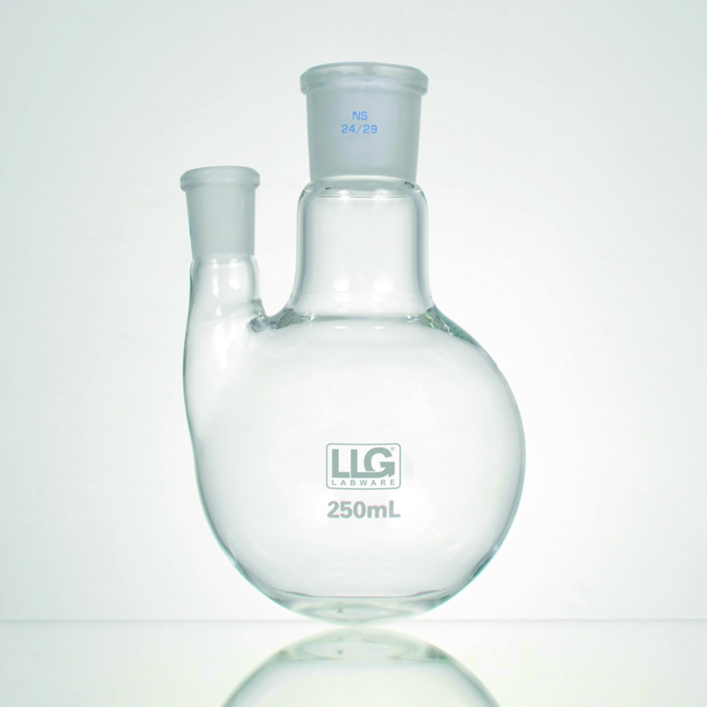 [4686155] Round-bottom Flasks, Two-neck, Side Neck Angled, 100 ml