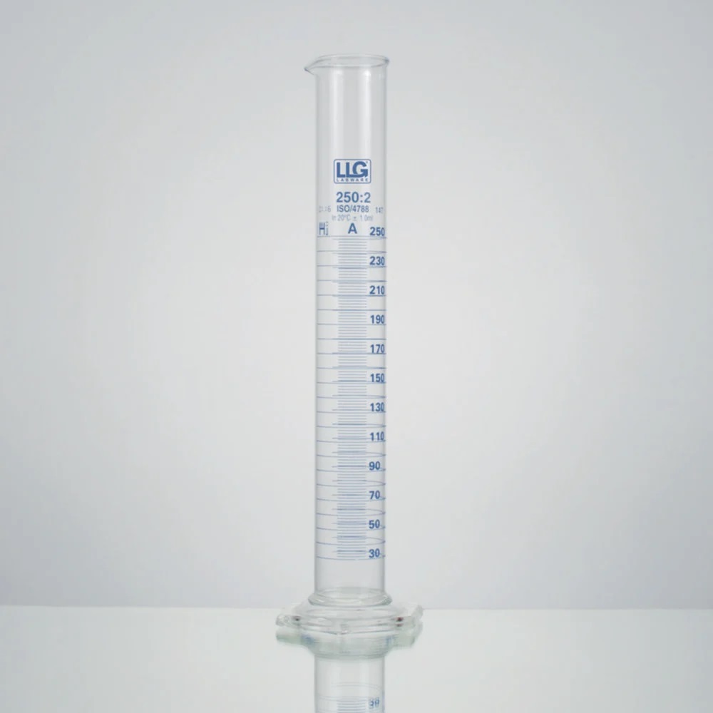 Measuring cylinder, LLG, tall, cl. A, 100 mL, 2 pcs