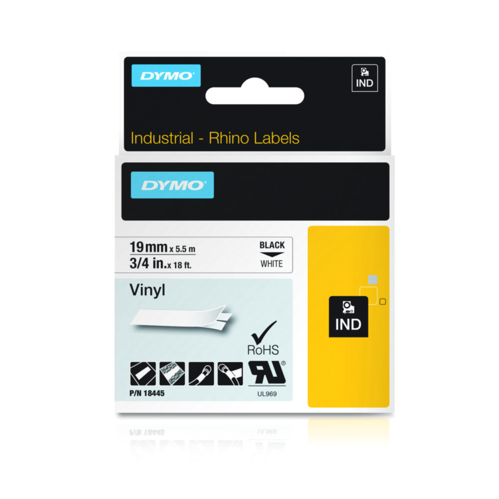 [4687549] DYMO® Original IND-Tape for Rhino, 19mm x 5,5m, coloured Vinyl, black on white