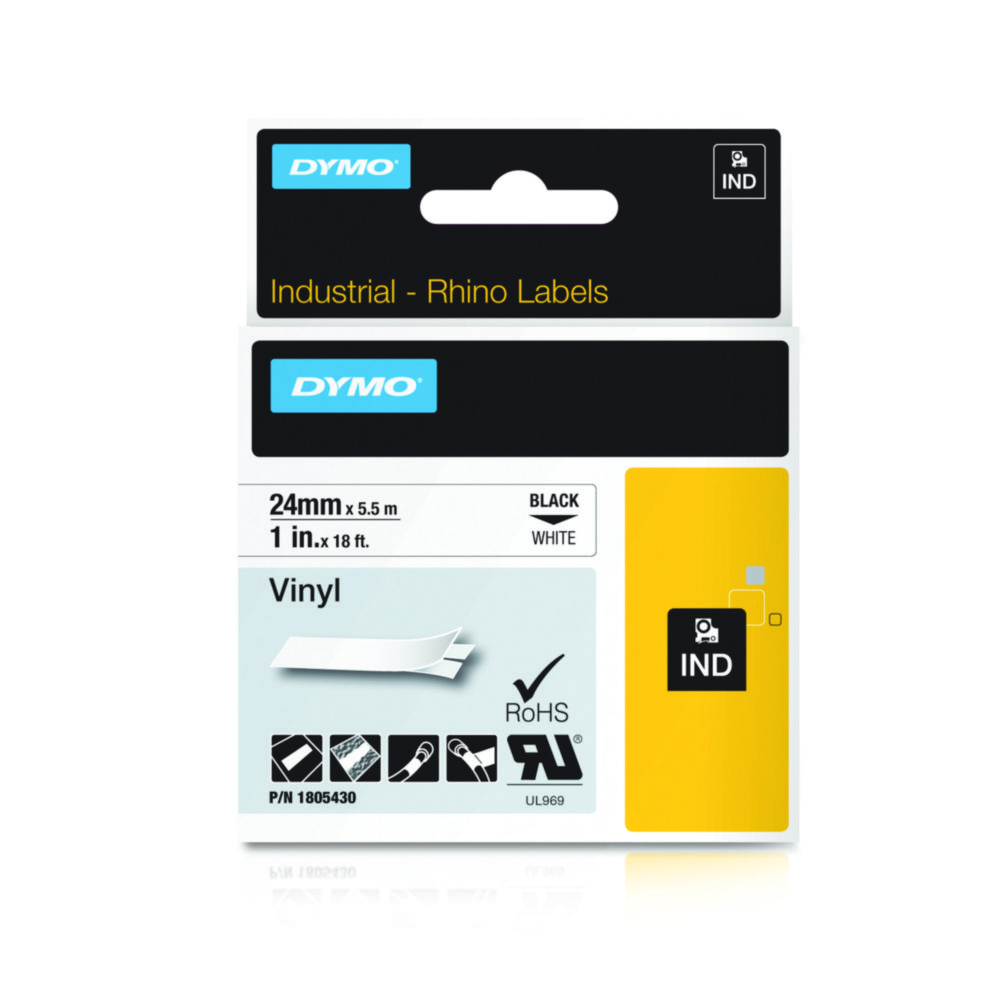 [4687559] DYMO® Original IND-Tape for Rhino 6000+ 24mm x 5,5m, coloured Vinyl, black on white