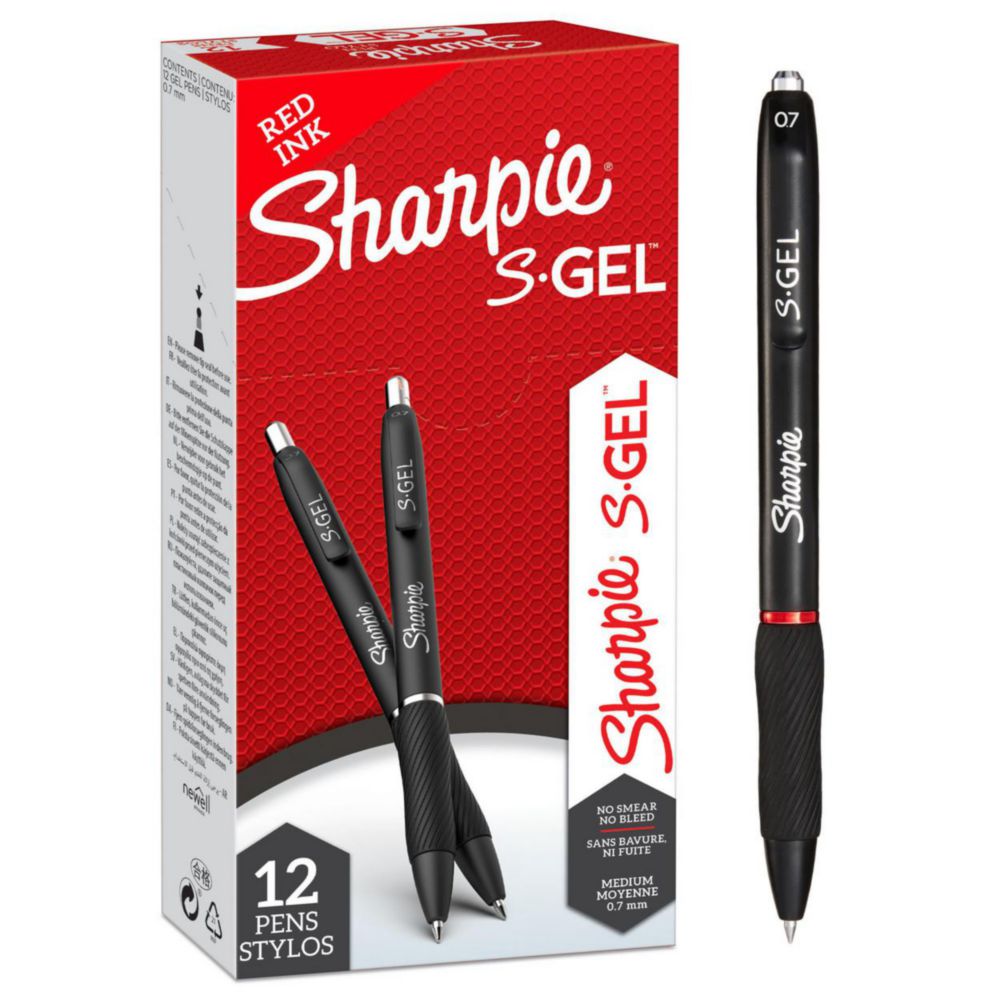 [4687594] Sharpie® S-Gel - Gel pen, 0,7 mm, red, 12/pk