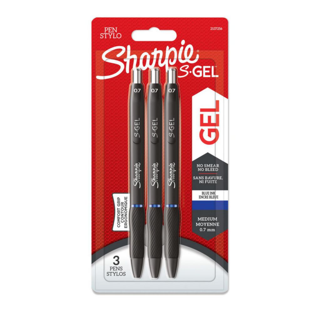 [4687596] Sharpie® S-Gel - Gel pen, 0,7 mm, blue, 3/pk