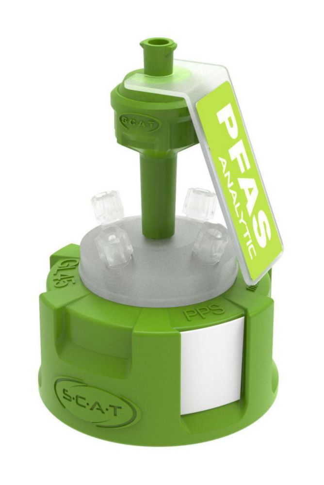 [4688645] Reservoir cap, SCAT Safety Cap IV PFAS-Analytic, GL45, 1 x air valve / 4 x capillary