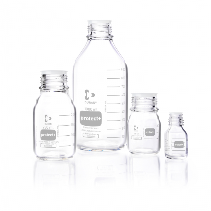 BlueCap bottle, Duran Protect Plus, GL 45, 250 mL, 10 pcs