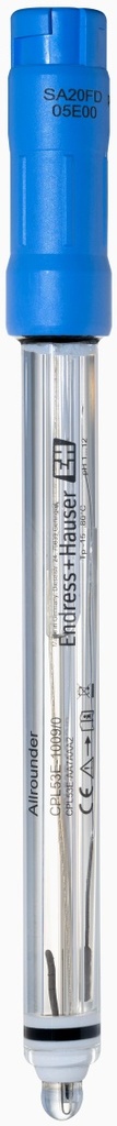 pH electrode, Endress+Hauser CPL53E, glass, gel, PTFE diaphragm, NTC, Memosens