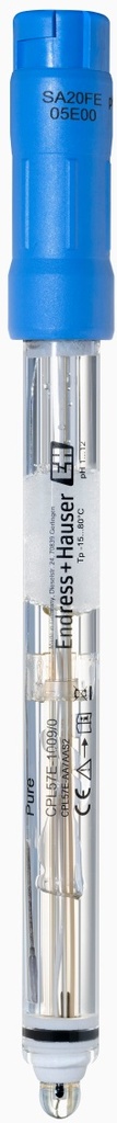 [4696935] pH electrode, Endress+Hauser CPL57E, glass, gel, PTFE diaphragm, NTC, Memosens