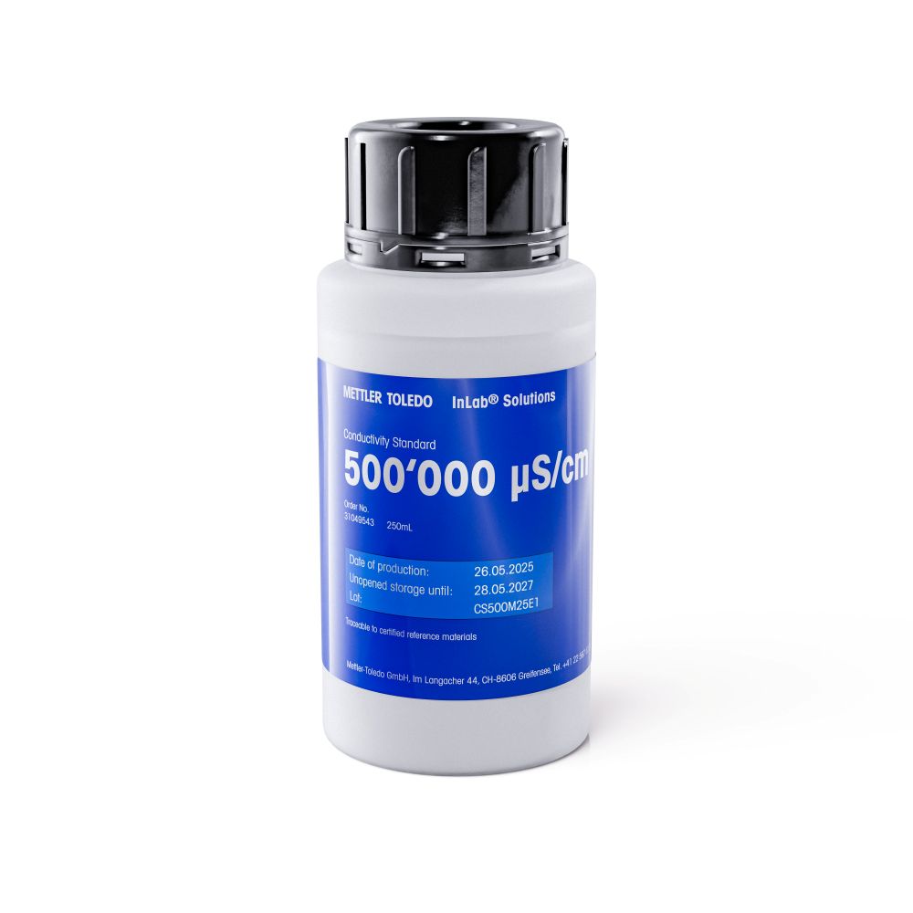 [4714559] Conductivity standard, Mettler-Toledo, 500.000 µS/cm, 250 mL