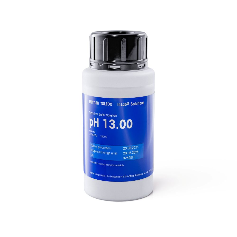 Buffer, technical, Mettler-Toledo, pH 13,00 ±0,05, 25 °C, 250 mL