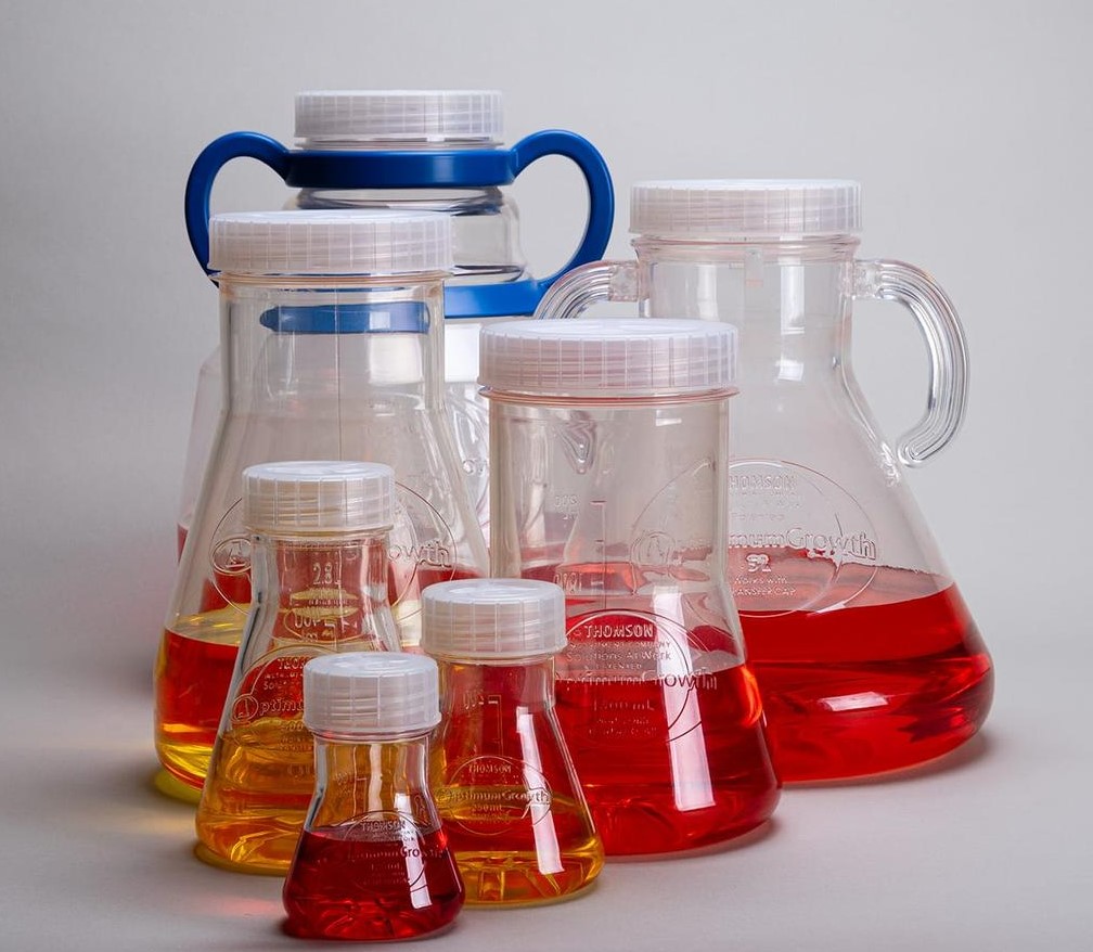 Shake Flask, THOMSON Optimum Growth, 1600 ml, sterile, 12 ea.
