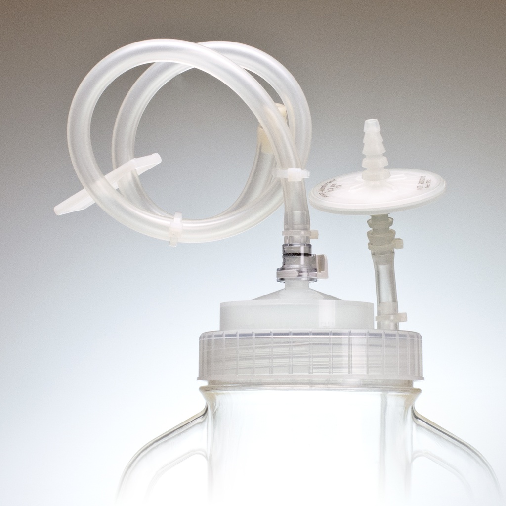 Transfer Cap with 7/16" male connection w.tubing