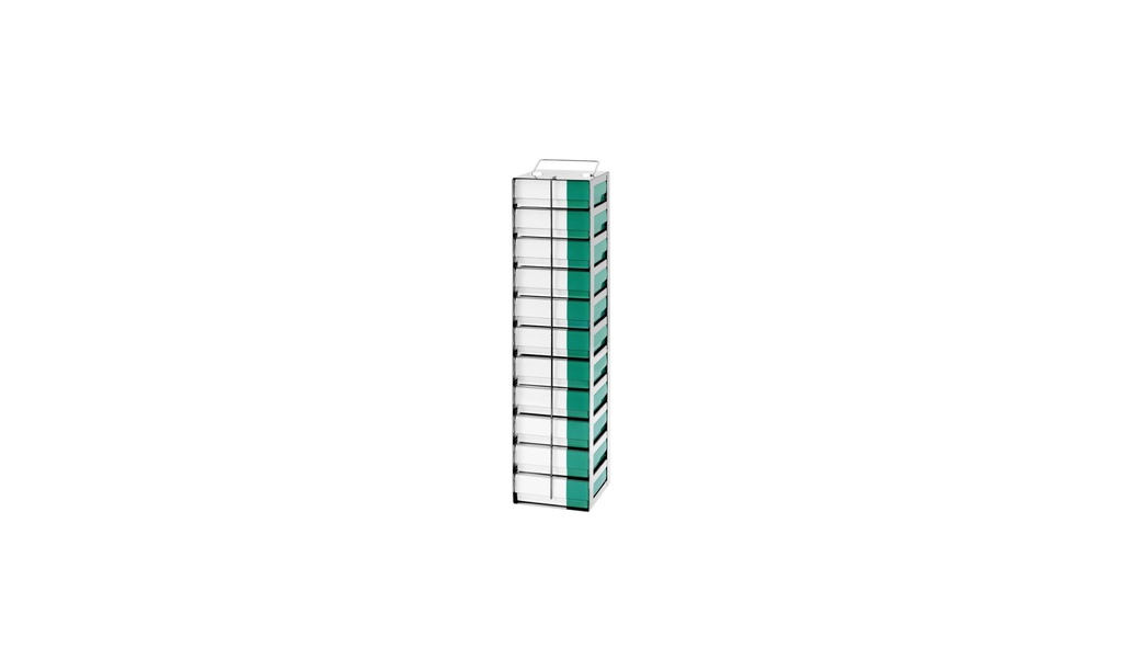Classic rack chest freezer, TENAK, 50 mm boxes, h:334 x w:140 x d:140 mm, 6 boxes