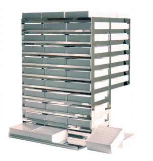 Specialrack for U100, 74 boxes, 50 mm