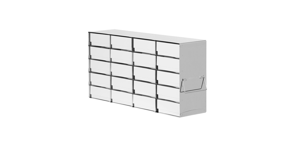 Standard rack upright freezer, TENAK, 50 mm boxes, h:334 x b:139 x d:561 mm, 6 x 4 boxes