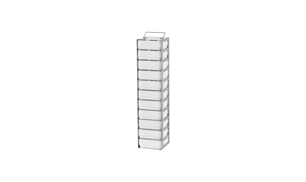 Comfort rack chest freezer, TENAK, 50 mm box, h:554 x w:140 x d:140 mm, 10 boxes