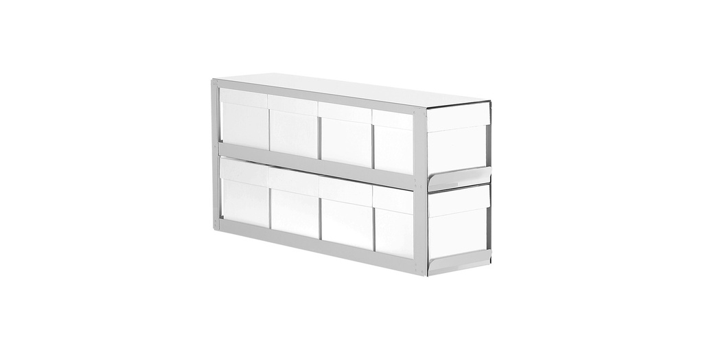 [4925202] Comfort sliding rack upright freezer, TENAK, 130 mm box, h:268 x w:140 x d:562 mm, 2 x 4 boxes