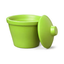 Ice bucket with lid, round 2.5L, lime green