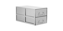 Double tray rack upright freezer, TENAK, h:325 x w:278 x d:560 mm