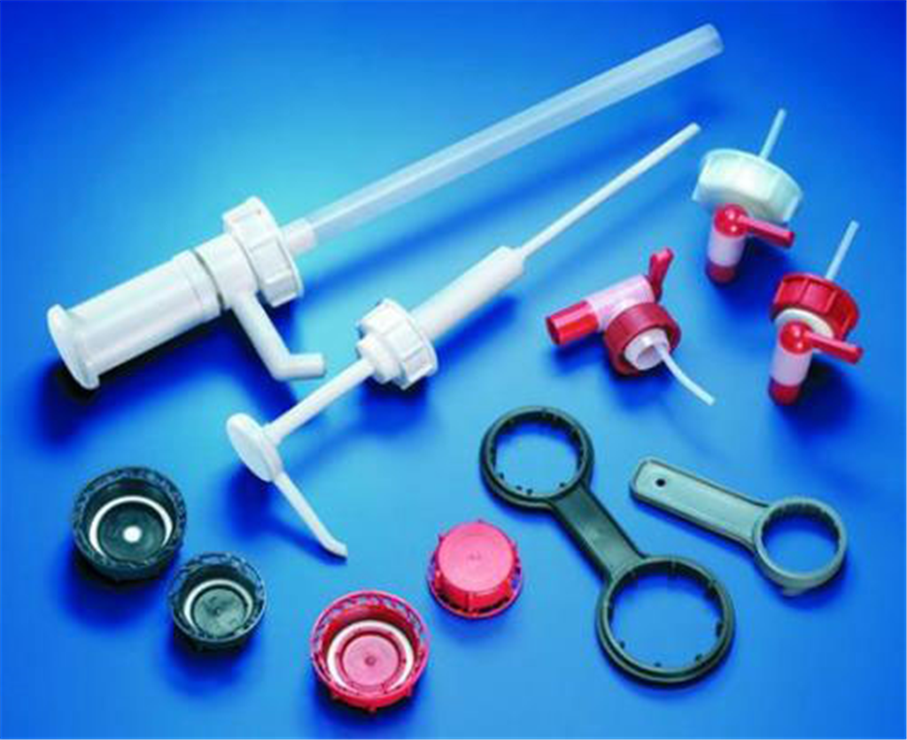 [1470133] Screw closure HDPE with stopc. in red